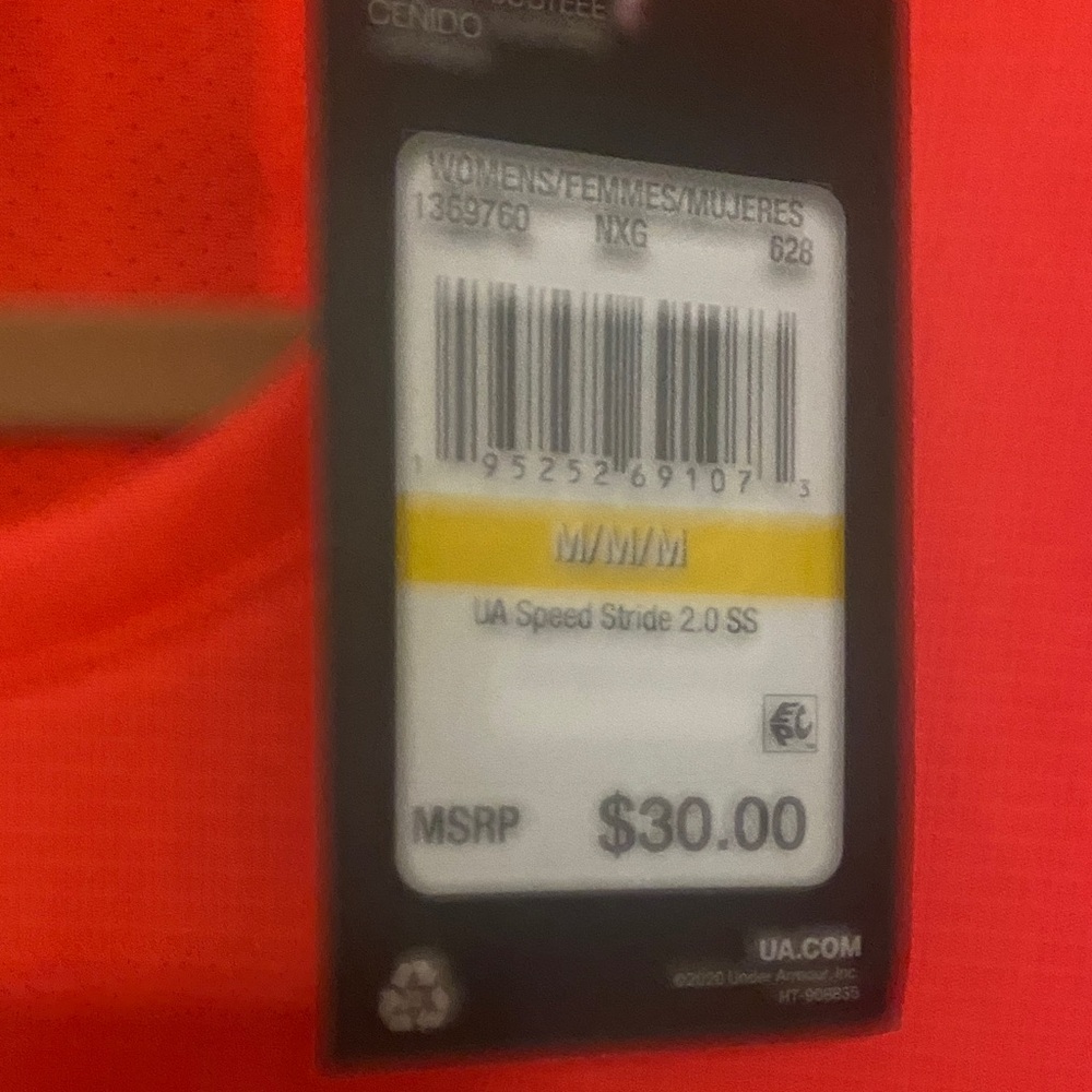 Under Armour Women's Bright Red Short Sleeve Tee - Picture 5 of 8